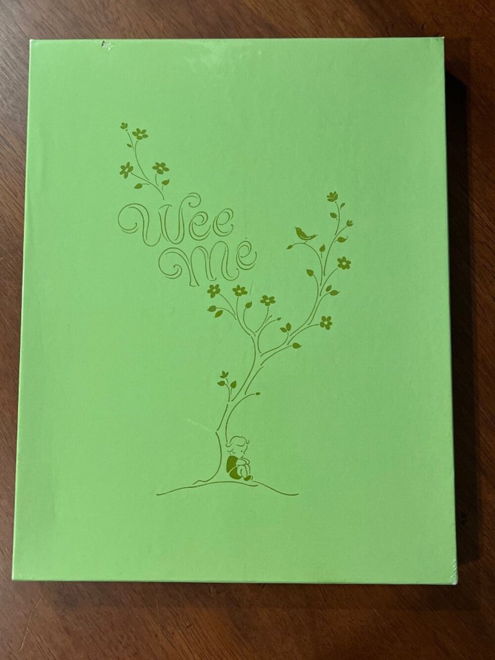 C.R. Gibson Wee Me Baby Memory Book White With Green Gift Box Vintage NEW Unused